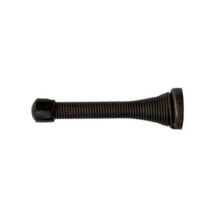Orca Hardware 3-1/8 Spring Door Stop With Black Tip, US10B Oil-Rubbed Bronze Finish TH-3118-10B